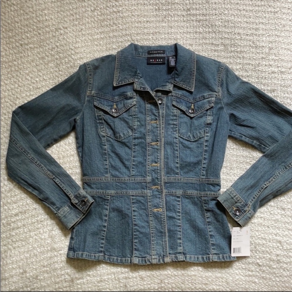 🦋 NWT AXCESS SMALL STRETCH DENIM JACKET